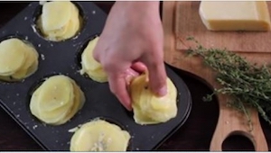 Det, som køkkenchefen udtænkte, er en elegant forret, lavet af ... kartofler!