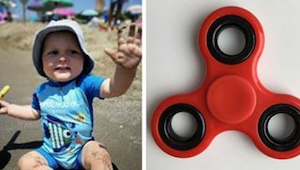 En årig dreng døde næsten efter at have leget med en af de mest populære gadgets