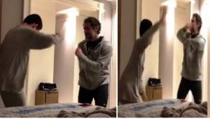 En bevægende optagelse, hvor faren danser med sin autistiske søn, har bevæget mi